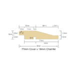90x18x5400 Pre-primed External Chamfer Board 77mm H3 * - Image 3