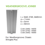 Weathertex Aluminium Weathergroove Joiner - Image 2