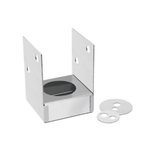 90mm Post Support Bolt Down 316SS against white background