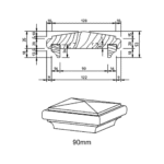Pyramid Post Cap - Treated - Image 2