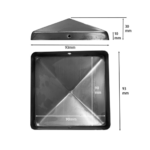 90mm Metal Post Cap Copper Pyramid - Image 2