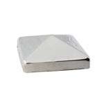 90mm Metal Post Cap Black Pyramid