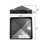 90mm Metal Post Cap Black Pyramid - Image 2