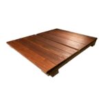 Merbau Decking Ripple Select Sample Board against white background