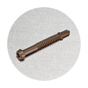 10Gx40 Modwood Metal Decking Screw 410SS Koko Brown against white backgound