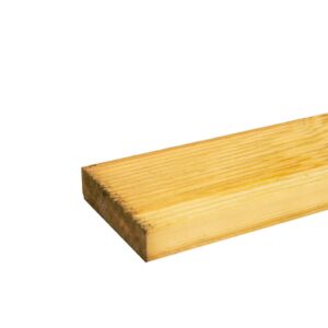 90x22 Pine Decking Ripple WBA against white background