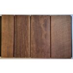 side by side flatlay of the different sizes available of spotted gum commercial decking