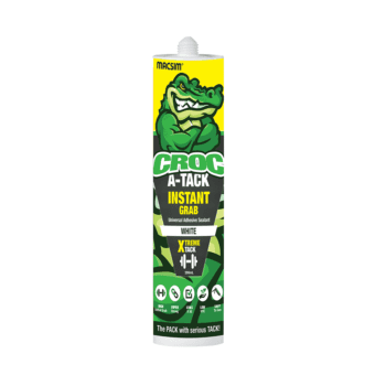 "Croc A-Tack Instant Grab Universal Adhesive Sealant White 290ml"