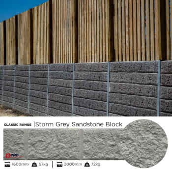 "200x75 Classic Sandstone Block Storm Grey"