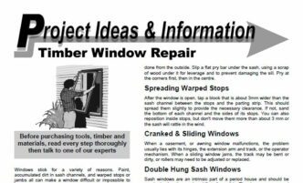 "How to repair Timber Windows"