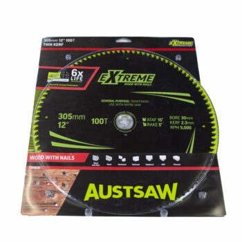 "Austsaw Extreme Wood with Nails Blade 305mm x30 Bore x100 T"